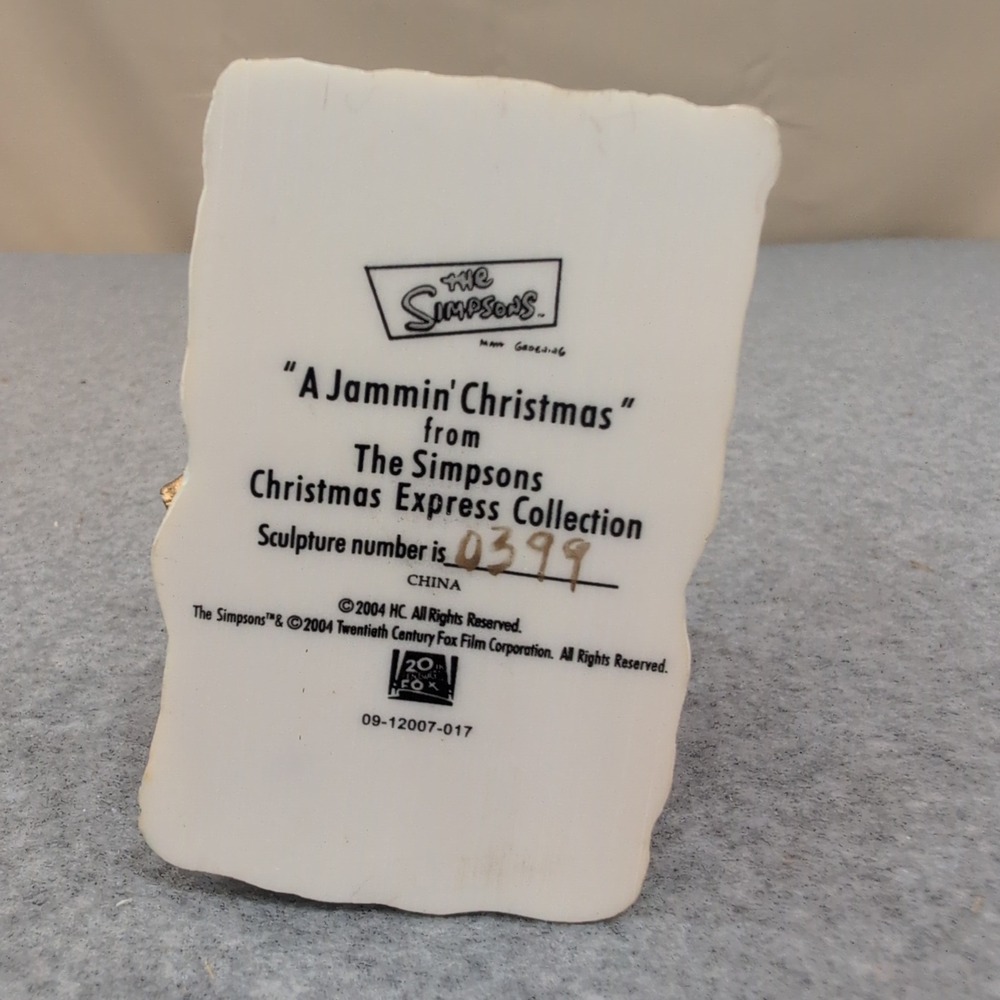 The Simpsons A Jammin Christmas Express Collection Otto Skinner Sculpture 0399 - Picture 5 of 5